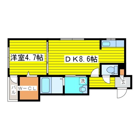 元町駅 徒歩3分 4階の物件間取画像